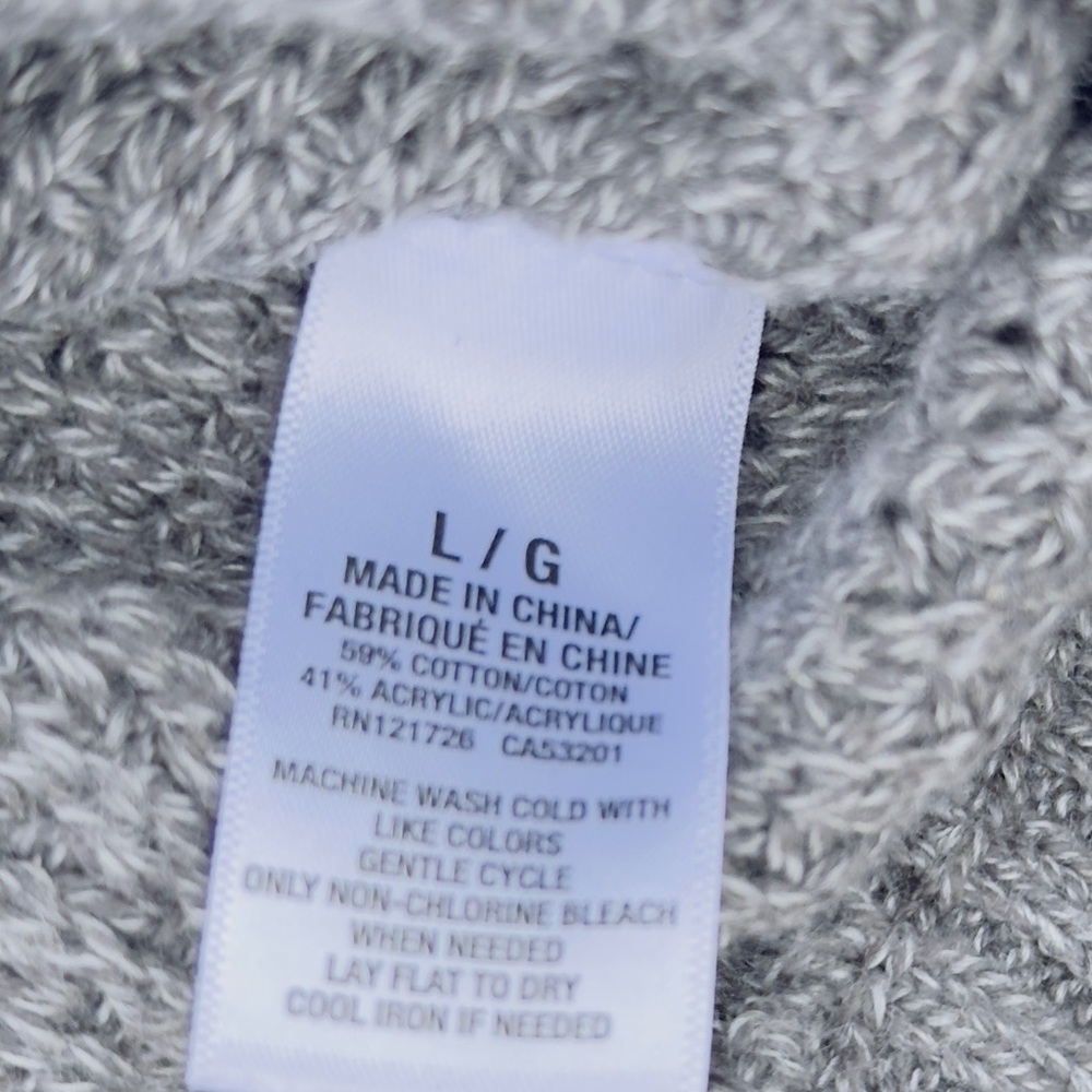 Aeropostale Gray 1/4 Zip Up Sweater‎ Classic Knit Design Mens size large (D103) - Picture 6 of 6